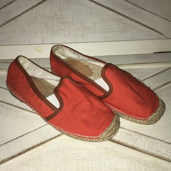 Joie Adrien Fluorescent Coral Espadrille Flats size 6.5 - Picture 2 of 8